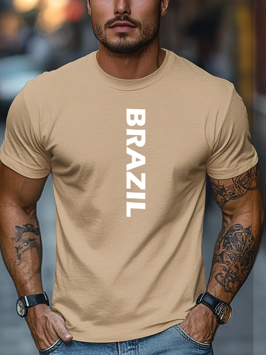 Camiseta Brasil Letters – Algodão Confort