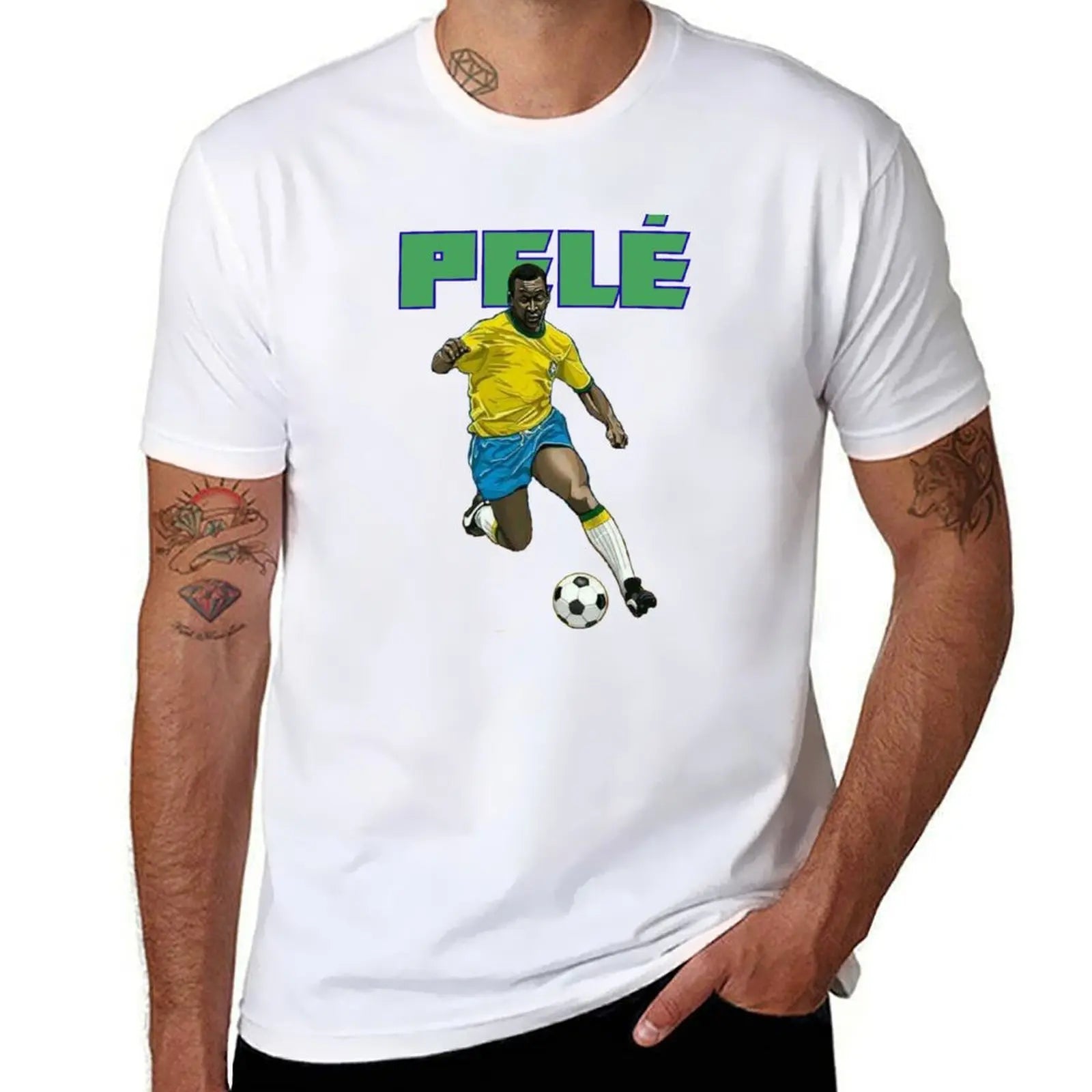 Camiseta Pelé Masculina – Algodão Premium 100% – Estampa Exclusiva