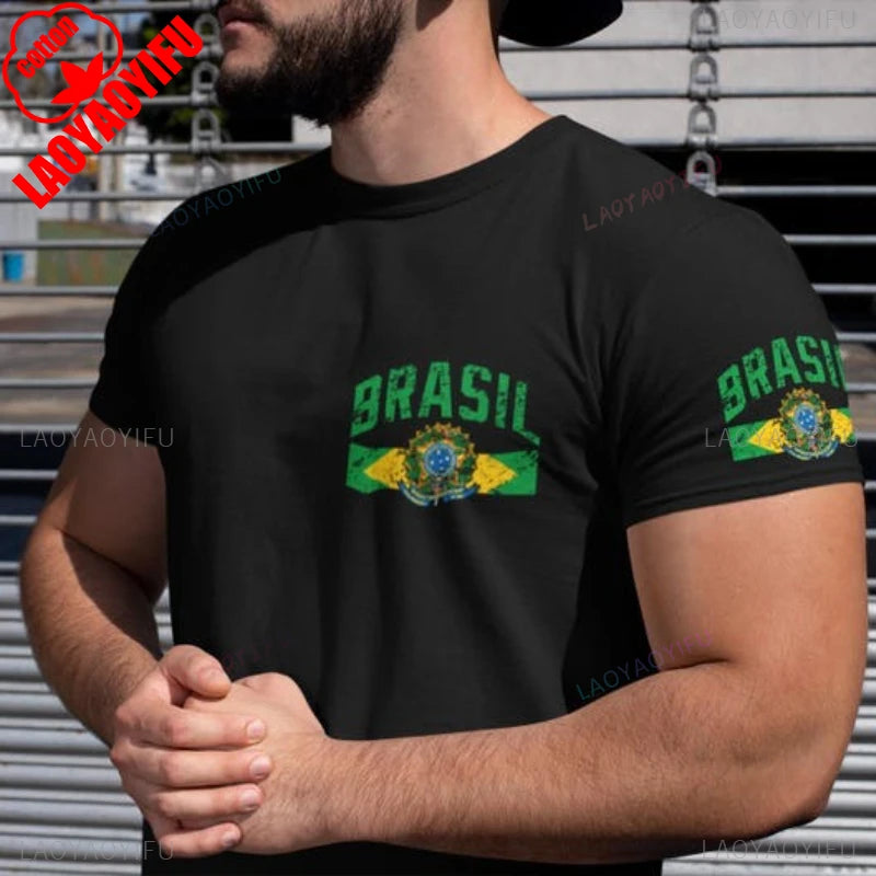 Camiseta Brasil – Bandeira & Orgulho Nacional | 100% Algodão