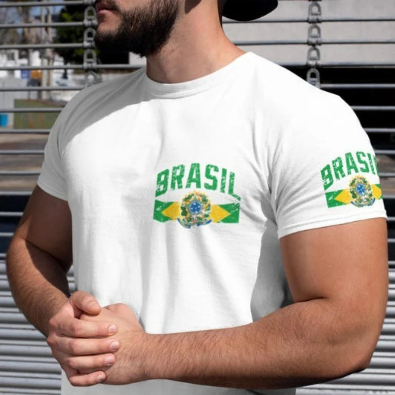 Camiseta Brasil – Bandeira & Orgulho Nacional | 100% Algodão