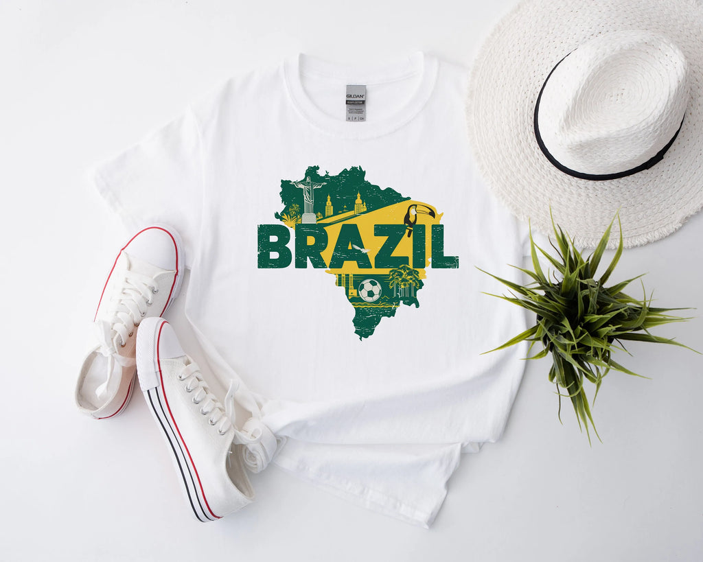 Camiseta Brasil Travel Edition – Mapa Vintage