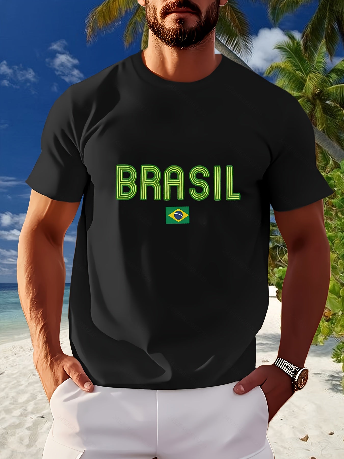 Camiseta Brasil Neon Print – Leve & Fresca