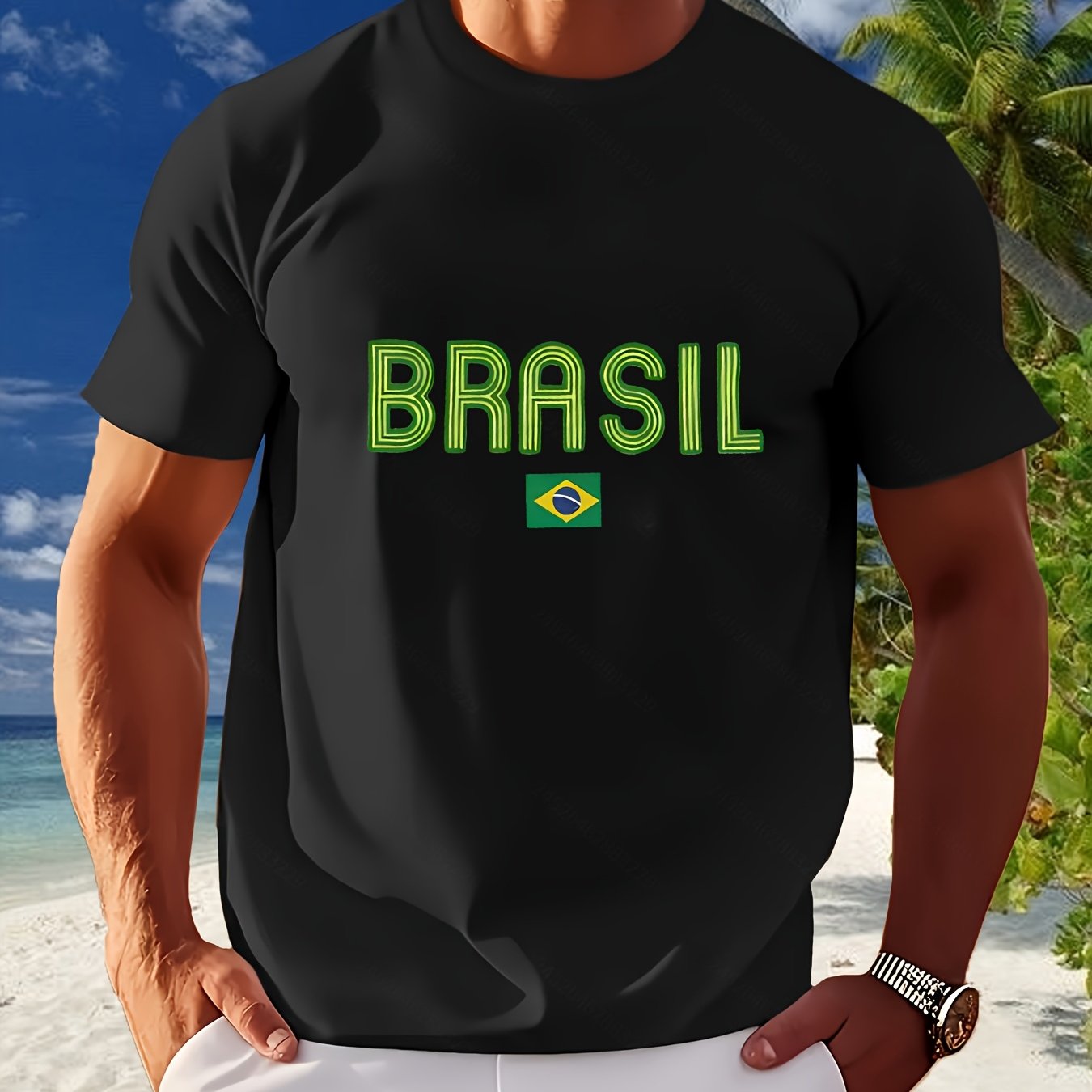 Camiseta Brasil Neon Print – Leve & Fresca