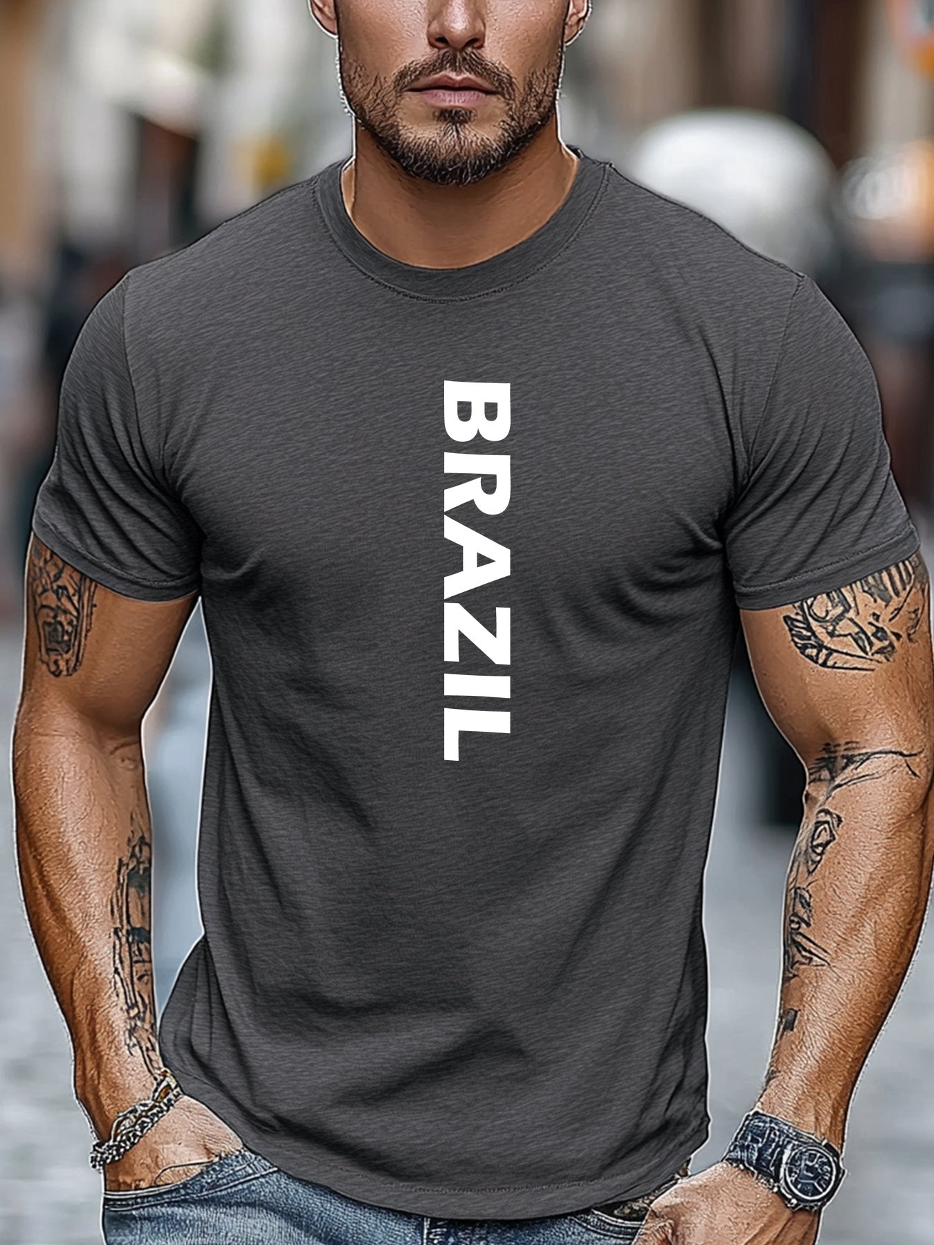 Camiseta Brasil Letters – Algodão Confort