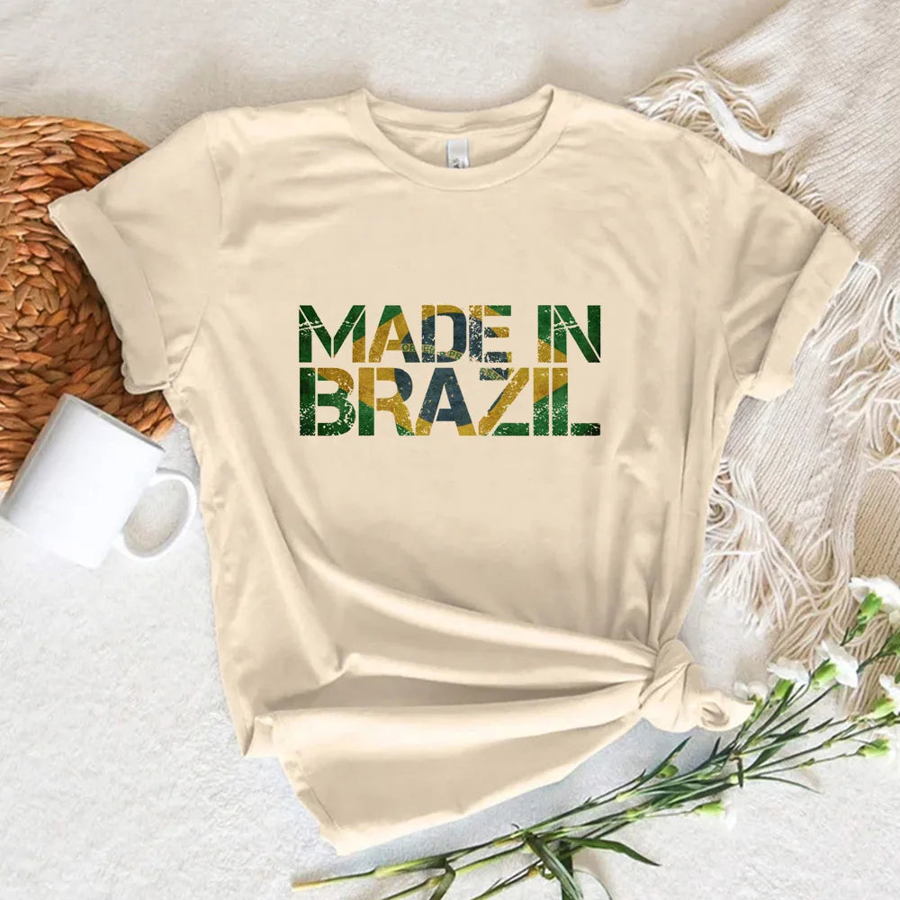 Brazil Tee women streetwear t-shirts Japanese clothing