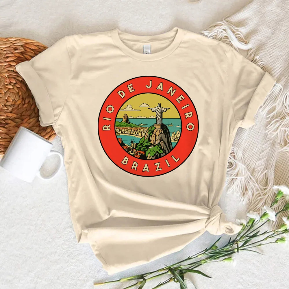 Brazil Tee women streetwear t-shirts Japanese clothing