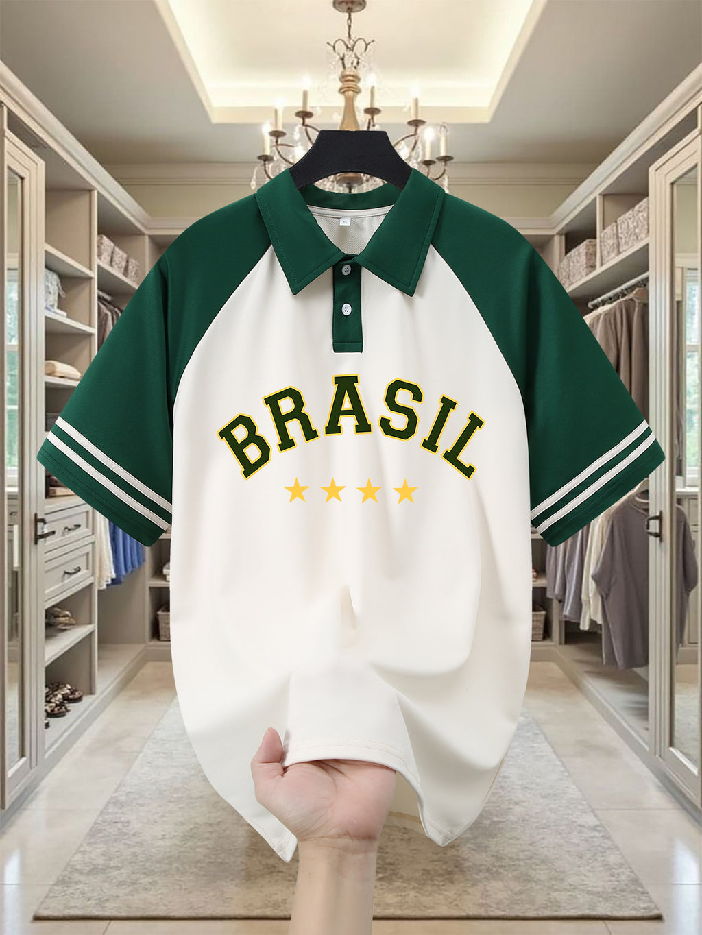 Polo Brasil Green & White – Casual Premium