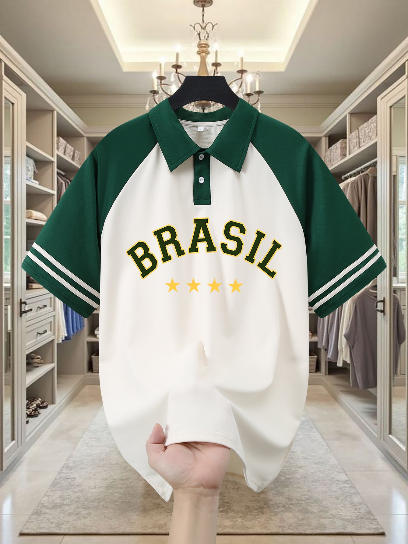 Polo Brasil Green & White – Casual Premium
