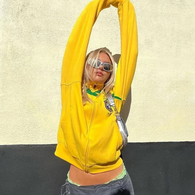 Jaqueta Brazil Y2K Retro Jacket Worldcup