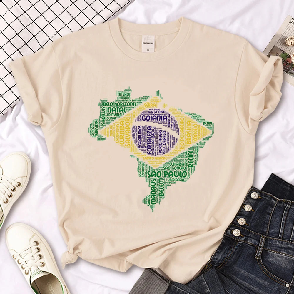 Brasilidade Collection - Brazil tshirt women harajuku clothing