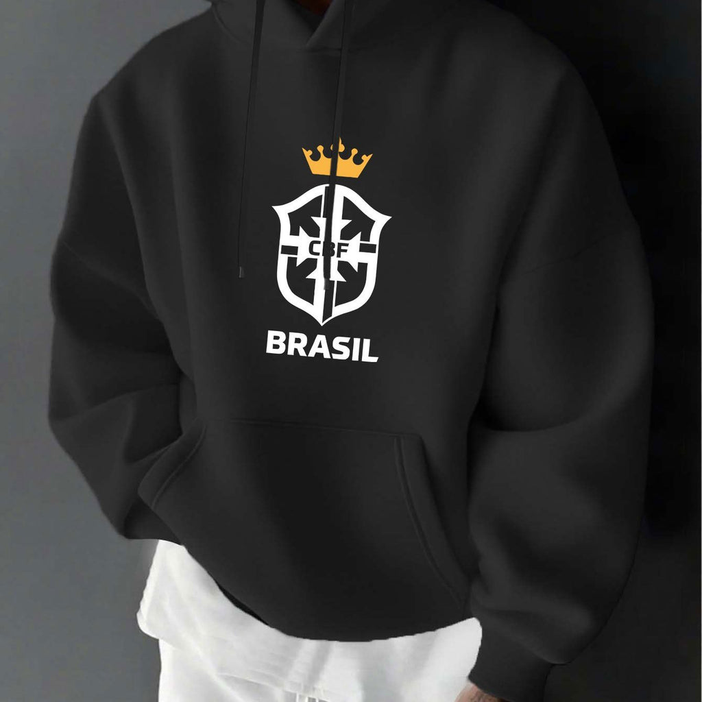 Moletom Brasil Elite - Emblema Seleção Brasileira – Hoodie Premium de Inverno