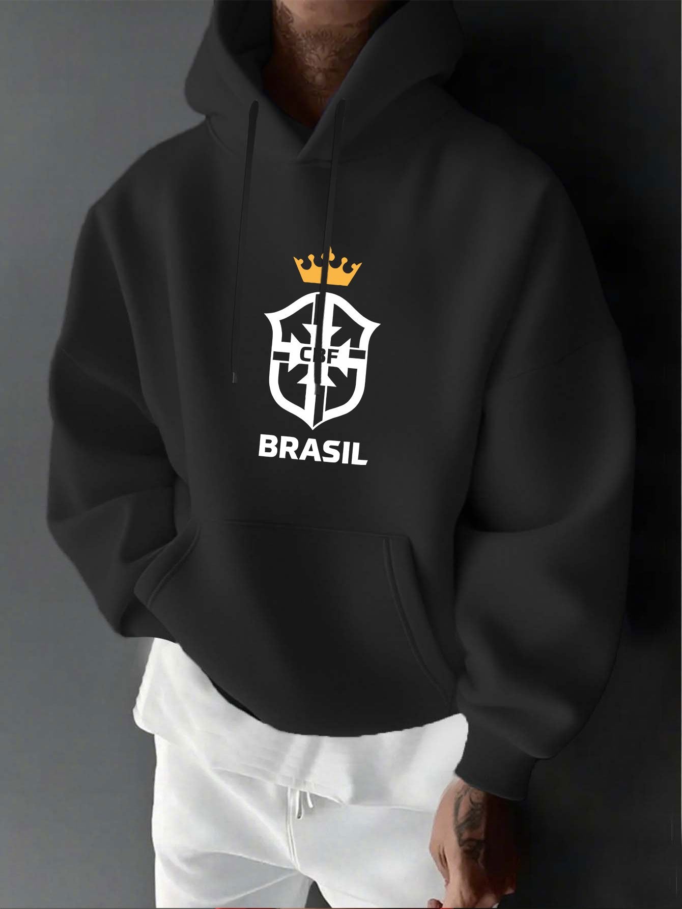Moletom Brasil Elite - Emblema Seleção Brasileira – Hoodie Premium de Inverno