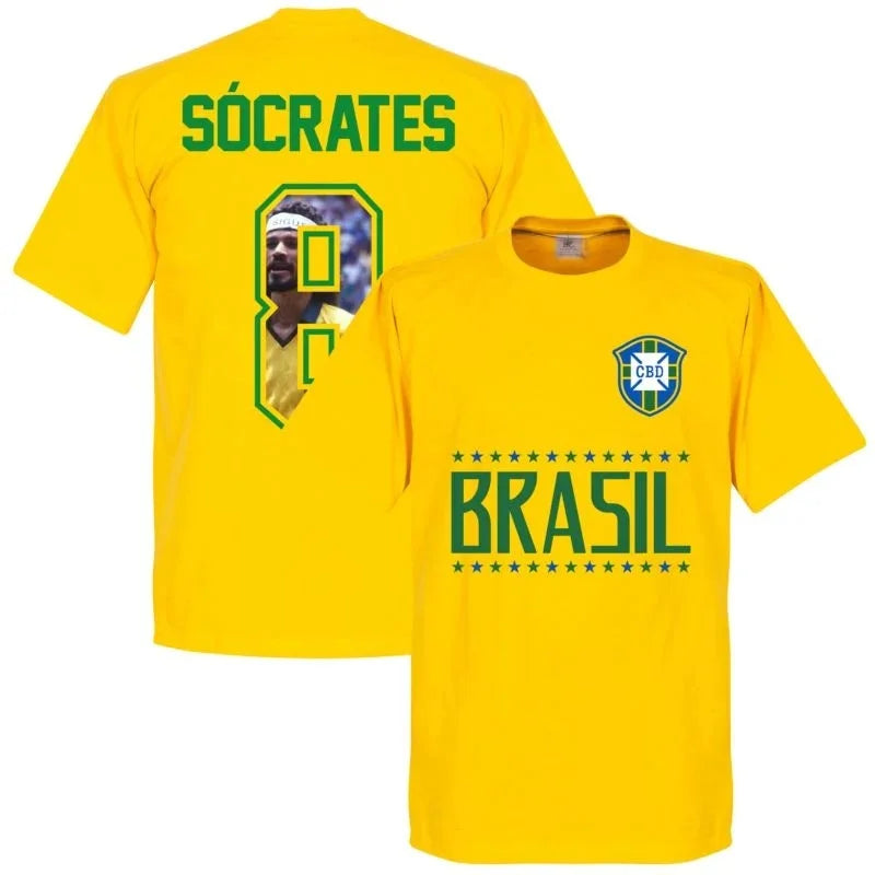 Camiseta Vintage Brasil 8 Socrates
