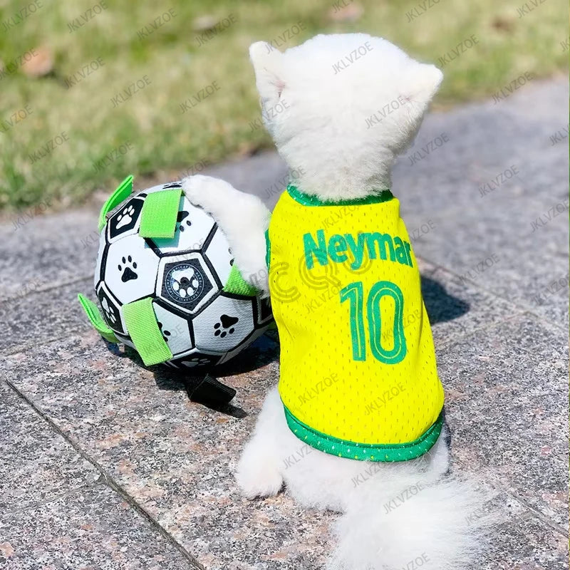 Dog Style Neymar 10 Pet Jersey – Brazil Fan Edition
