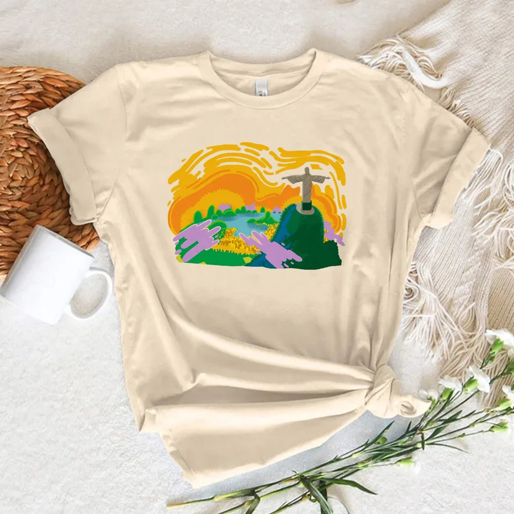 Brazil Tee women streetwear t-shirts Japanese clothing