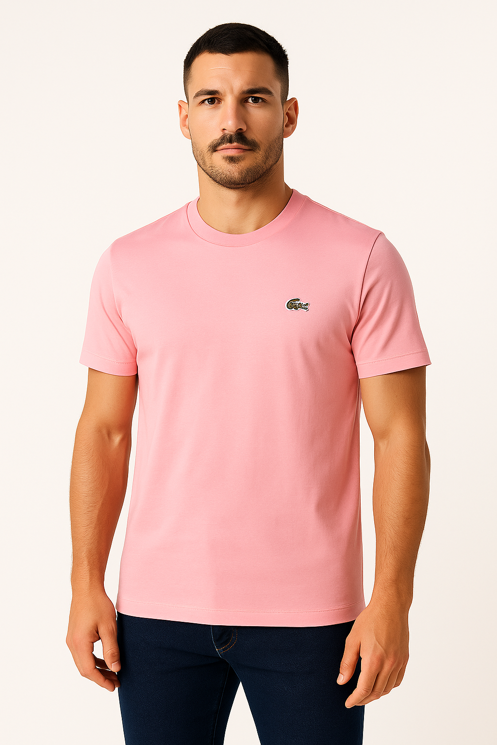 Camiseta Lacoste Rosa Bebê