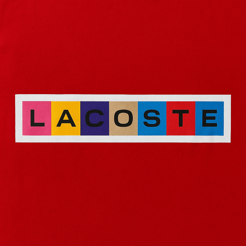 Camiseta Lascoste Vermelha - Logo Colorida