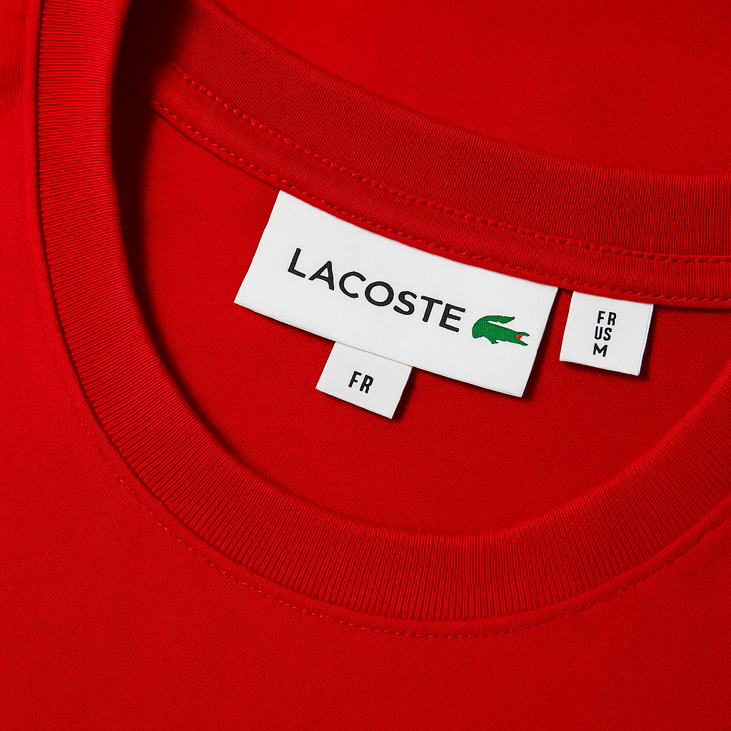 Camiseta Lascoste Vermelha - Logo Colorida