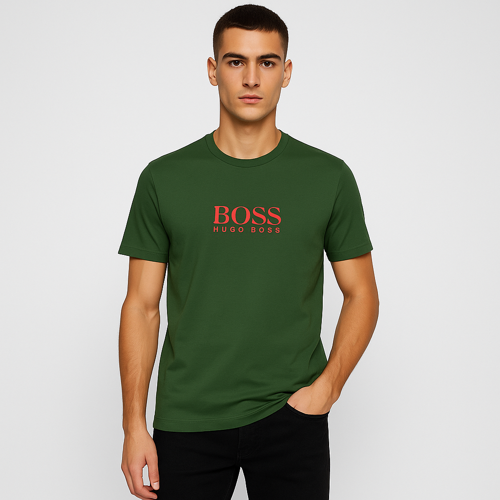 Camiseta Hugo Boss Verde Militar/Musgo