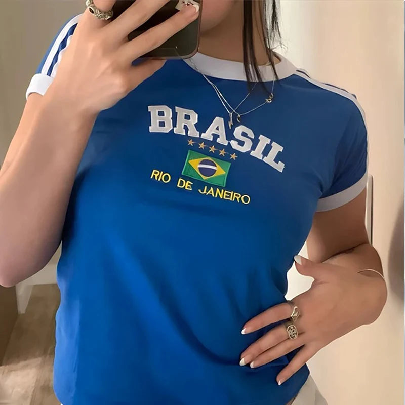Cropped Brasil Aesthetic – Grunge Streetwear Feminino
