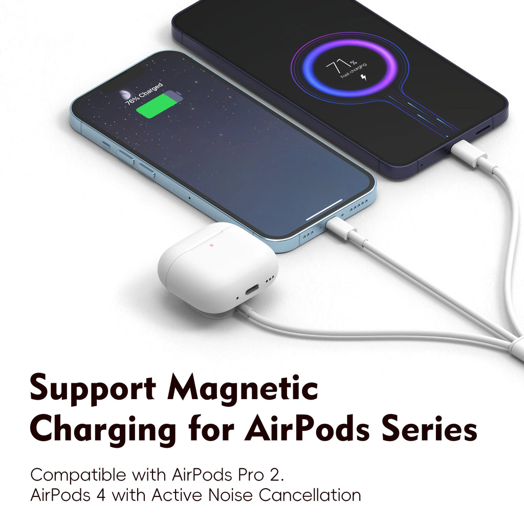 4 in 2 Multi Watch Charging Cable For Iphone Iwatch Charger Usb Type-C Fast Charging Cable High-Quality iPad Airpods Accessories