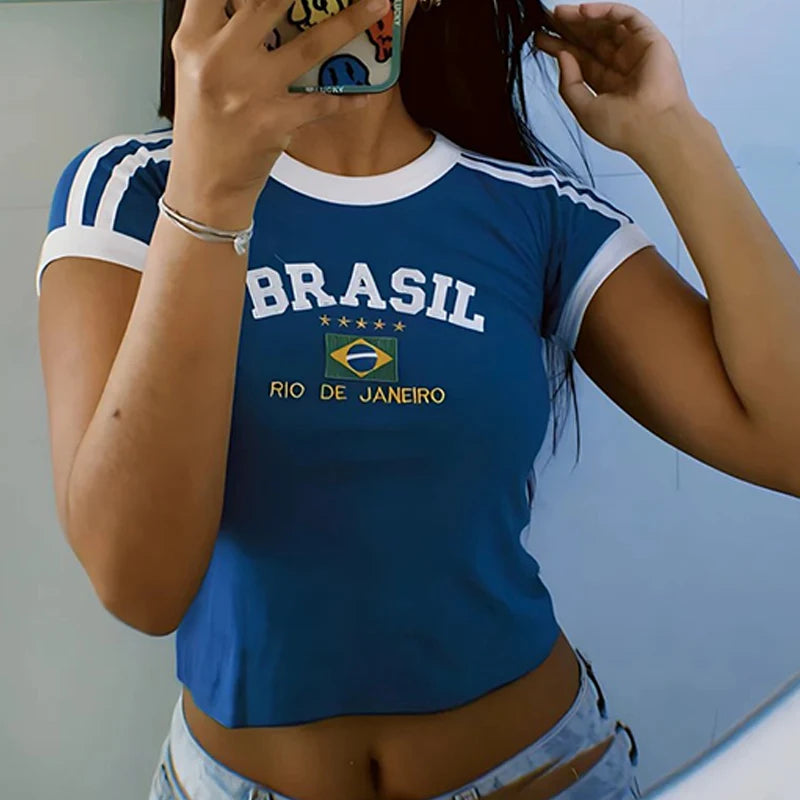 Cropped Brasil Aesthetic – Grunge Streetwear Feminino