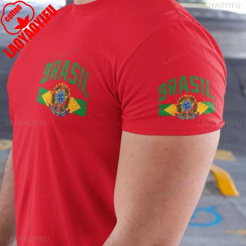 Camiseta Brasil – Bandeira & Orgulho Nacional | 100% Algodão