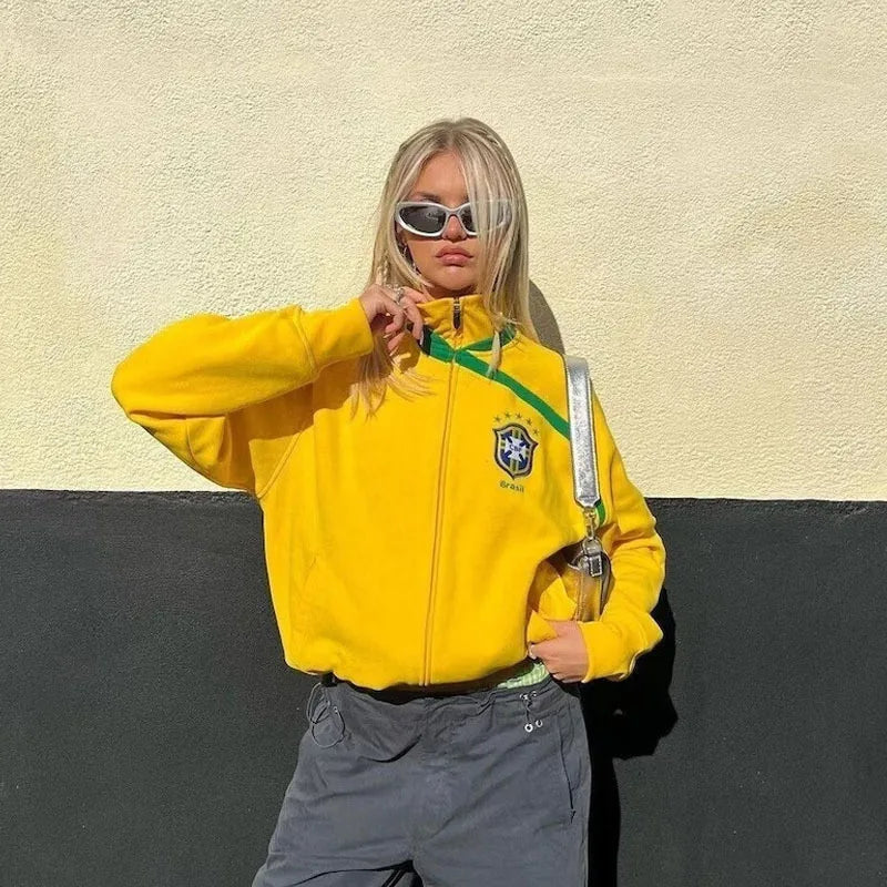 Jaqueta Brazil Y2K Retro Jacket Worldcup