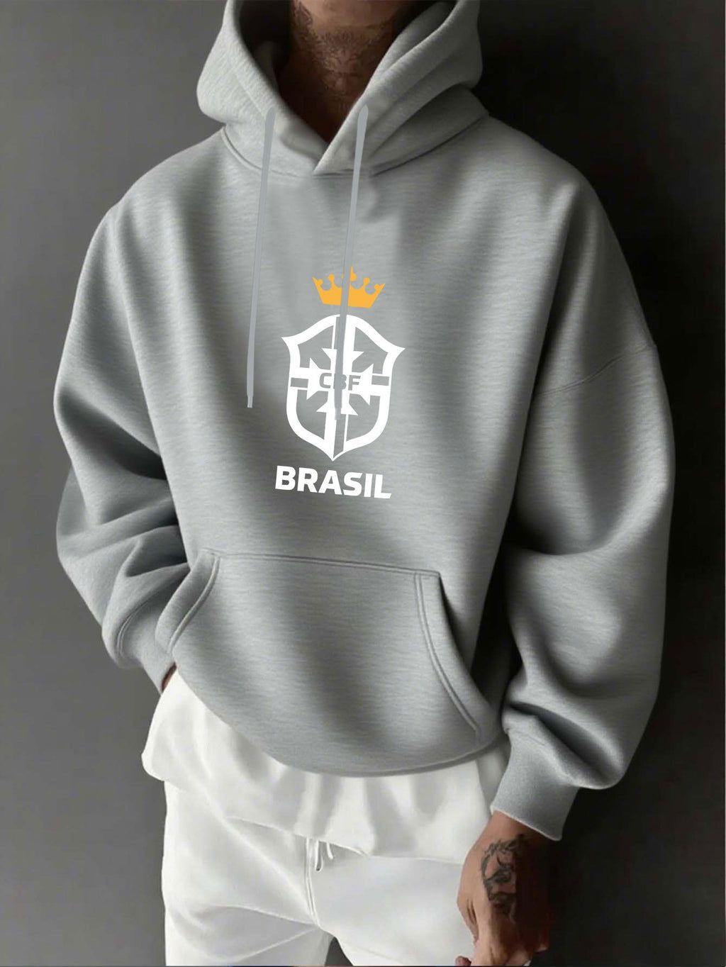 Moletom Brasil Elite - Emblema Seleção Brasileira – Hoodie Premium de Inverno