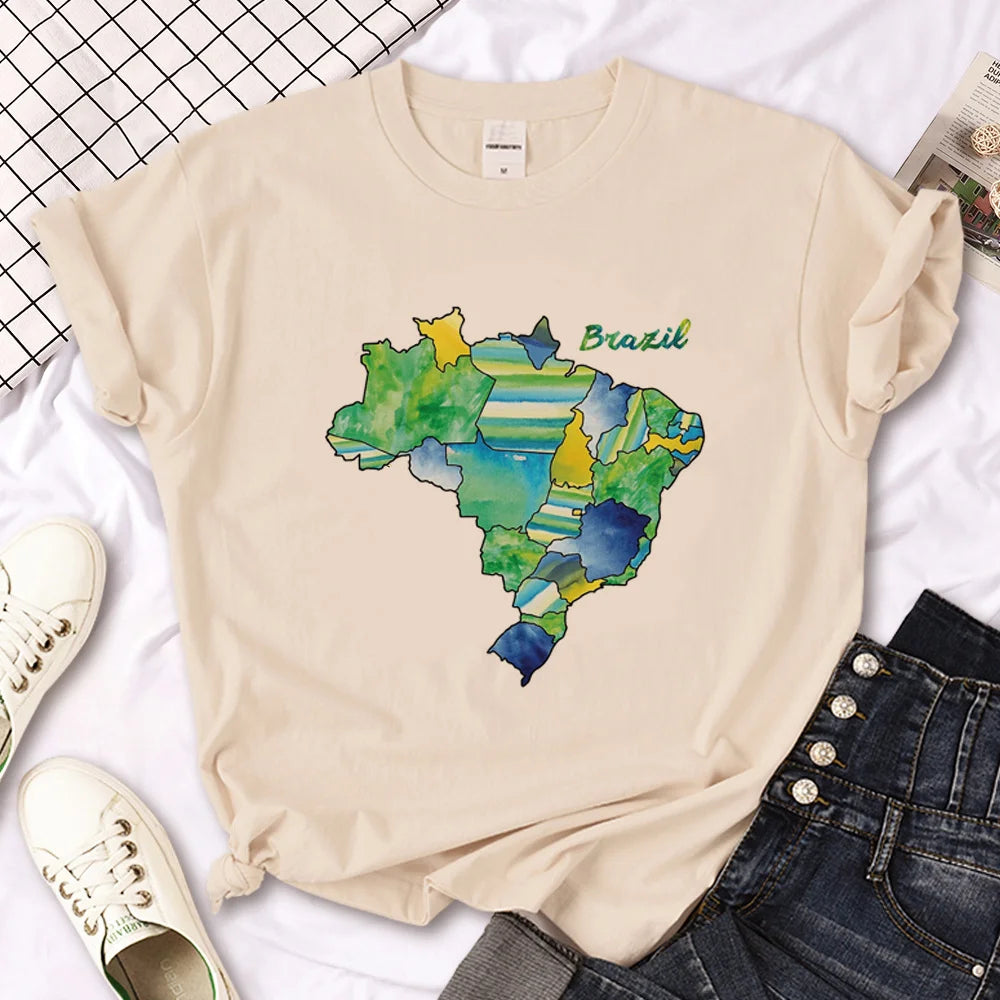 Brasilidade Collection - Brazil tshirt women harajuku clothing
