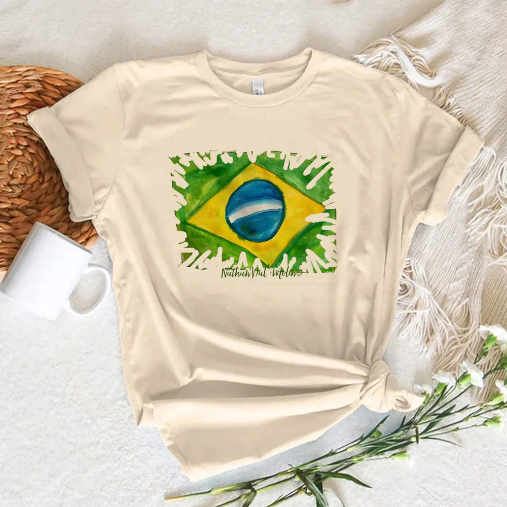 Brazil Tee women streetwear t-shirts Japanese clothing