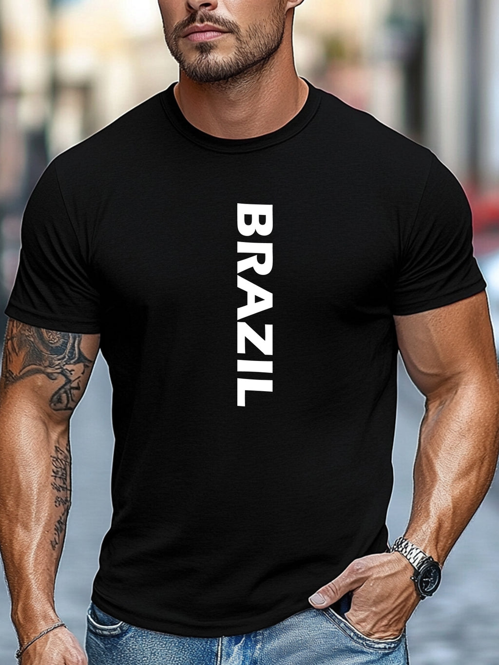 Camiseta Brasil Letters – Algodão Confort