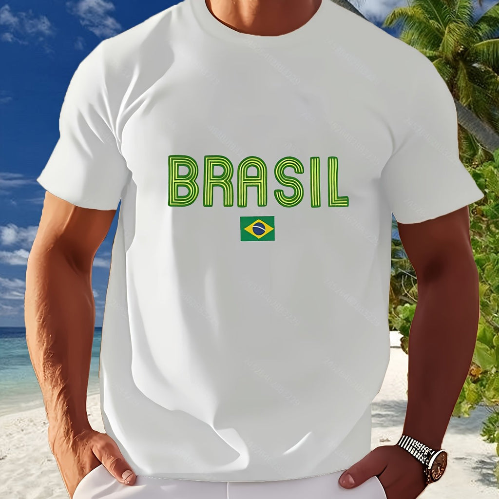 Camiseta Brasil Neon Print – Leve & Fresca