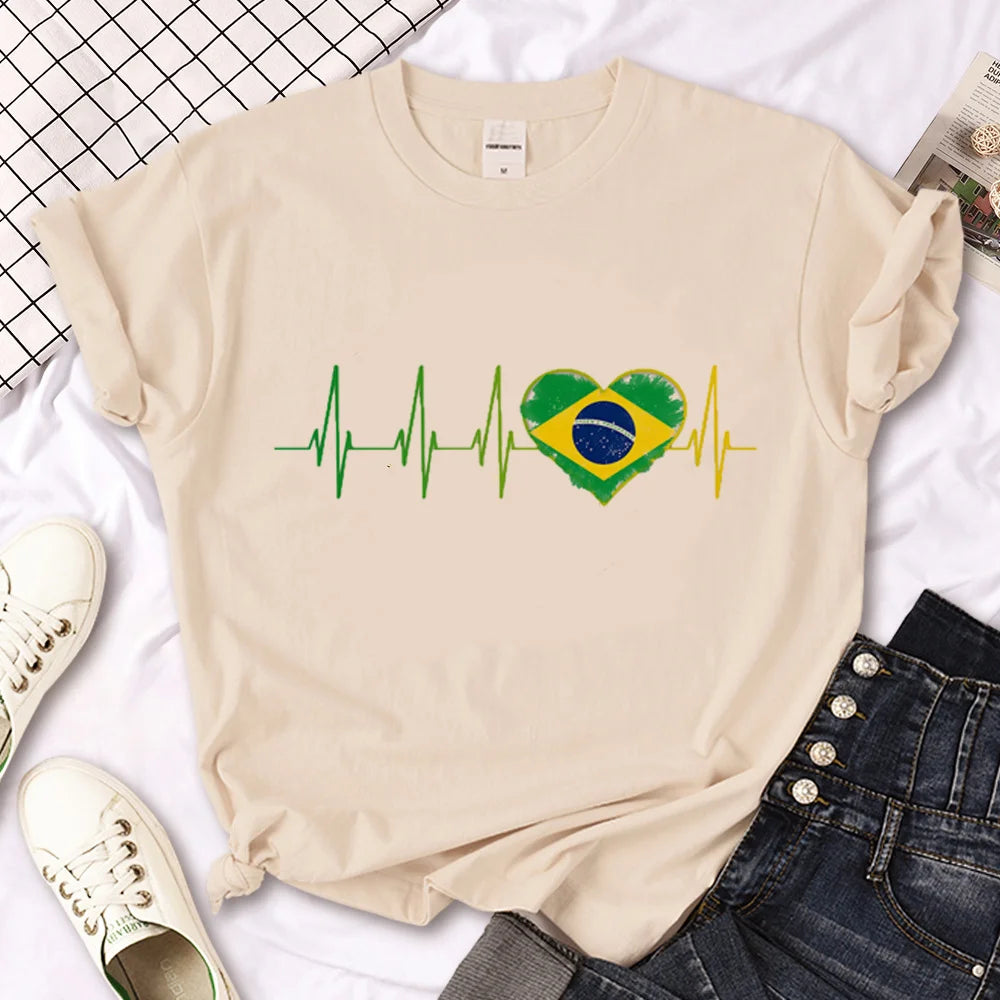 Brasilidade Collection - Brazil tshirt women harajuku clothing