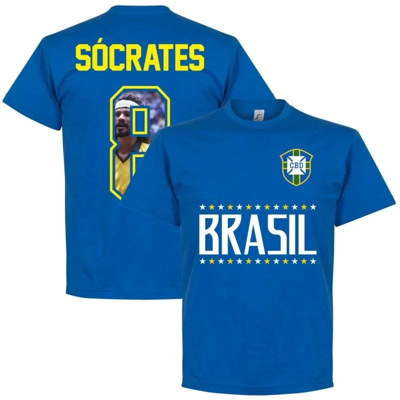 Camiseta Vintage Brasil 8 Socrates