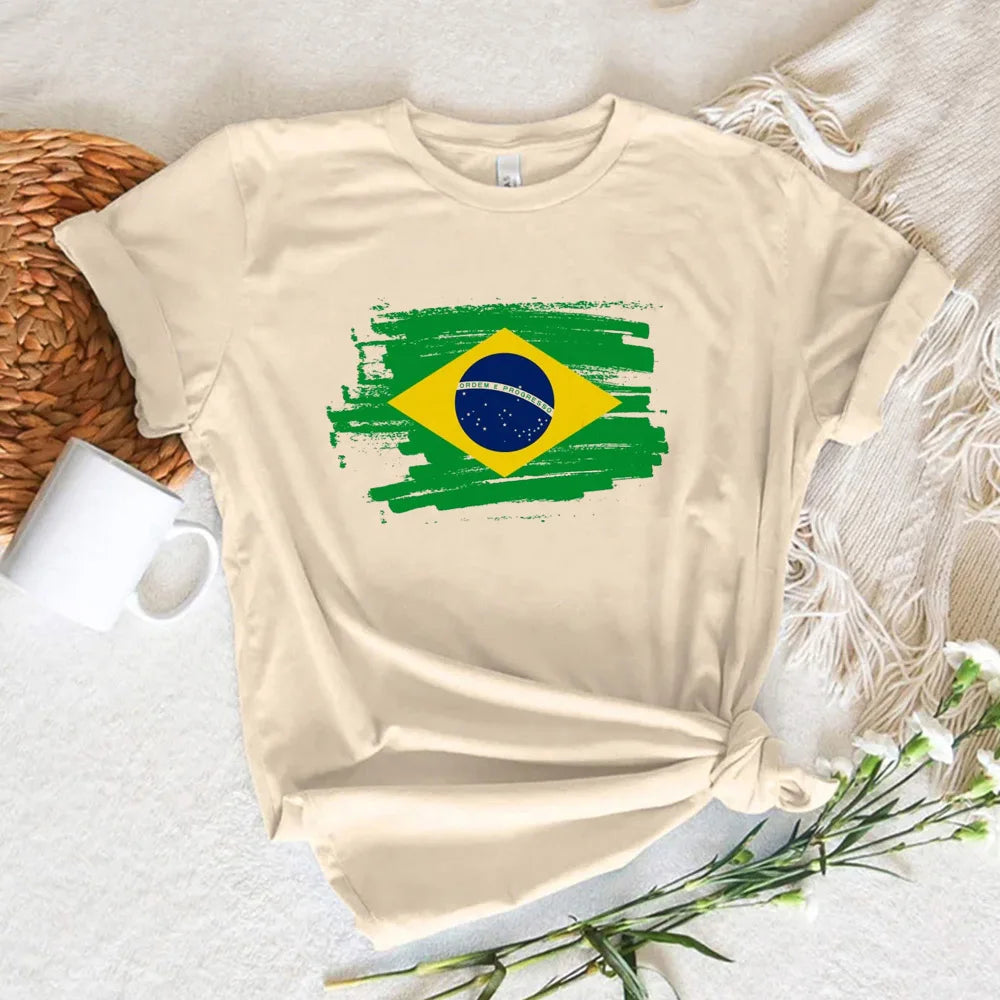 Brazil Tee women streetwear t-shirts Japanese clothing