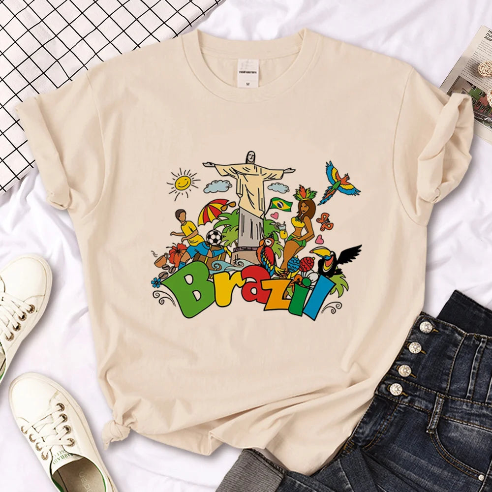 Brasilidade Collection - Brazil tshirt women harajuku clothing