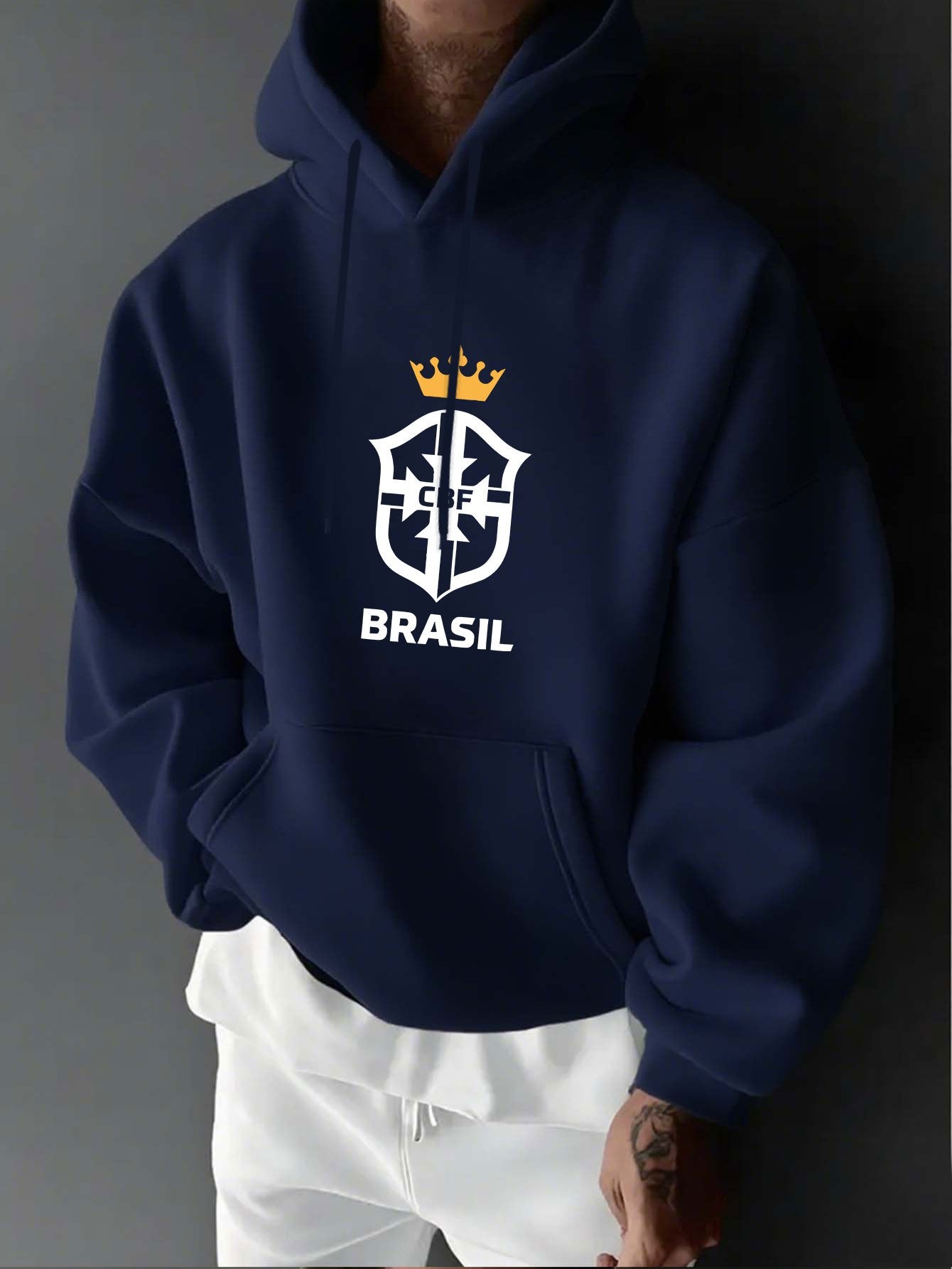 Moletom Brasil Elite - Emblema Seleção Brasileira – Hoodie Premium de Inverno
