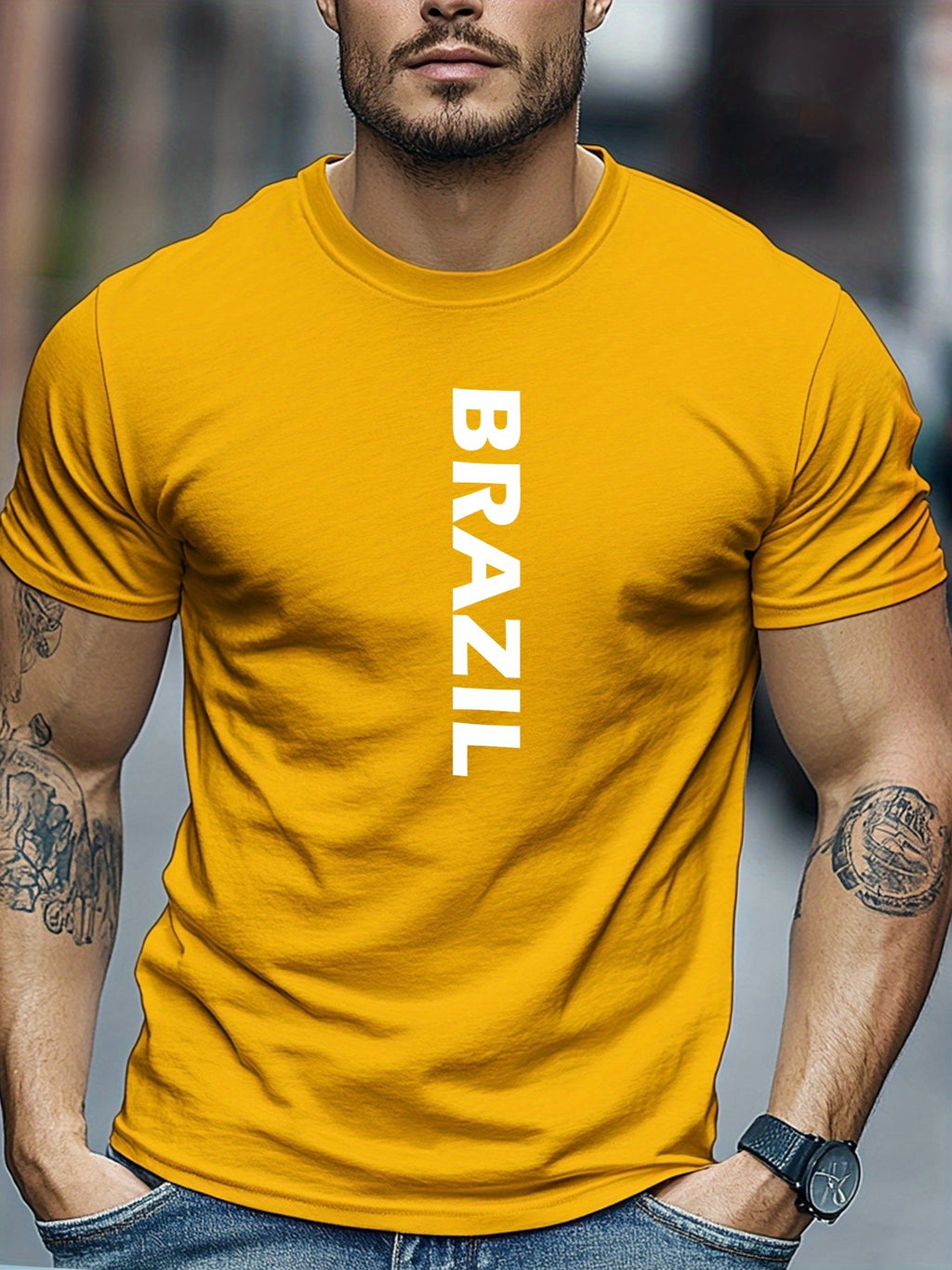 Camiseta Brasil Letters – Algodão Confort