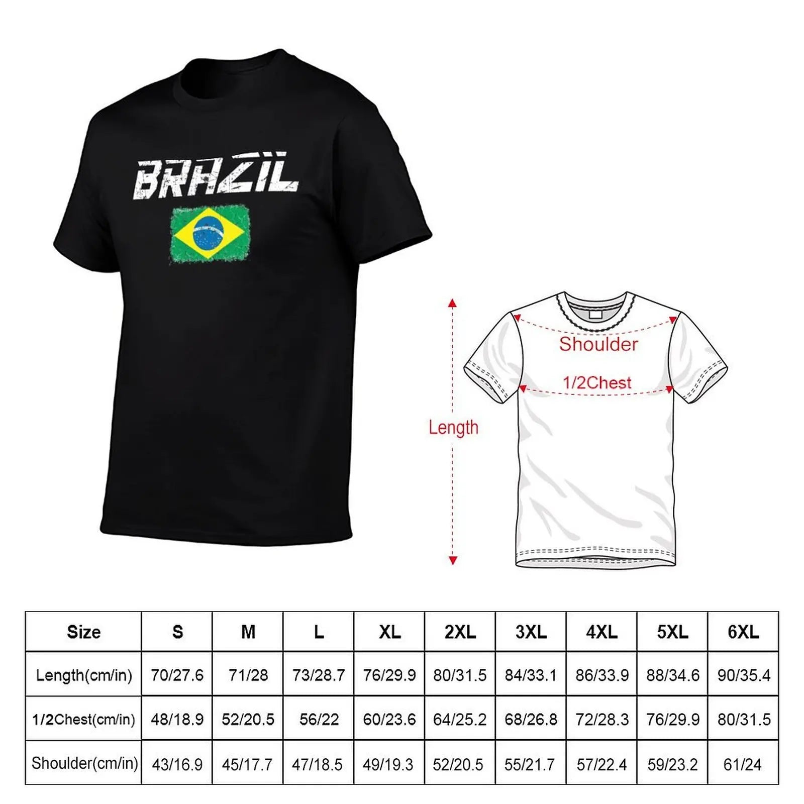 Camisa Brazil Soccer Flag 2026 T-Shirt