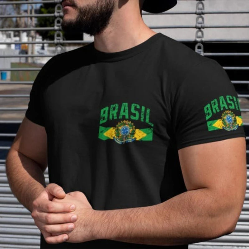 Camiseta Brasil – Bandeira & Orgulho Nacional | 100% Algodão